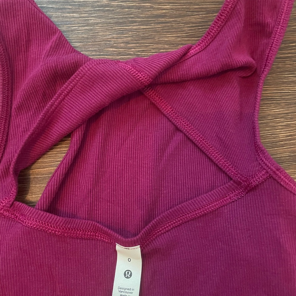 Lululemon Burgundy Tank Top